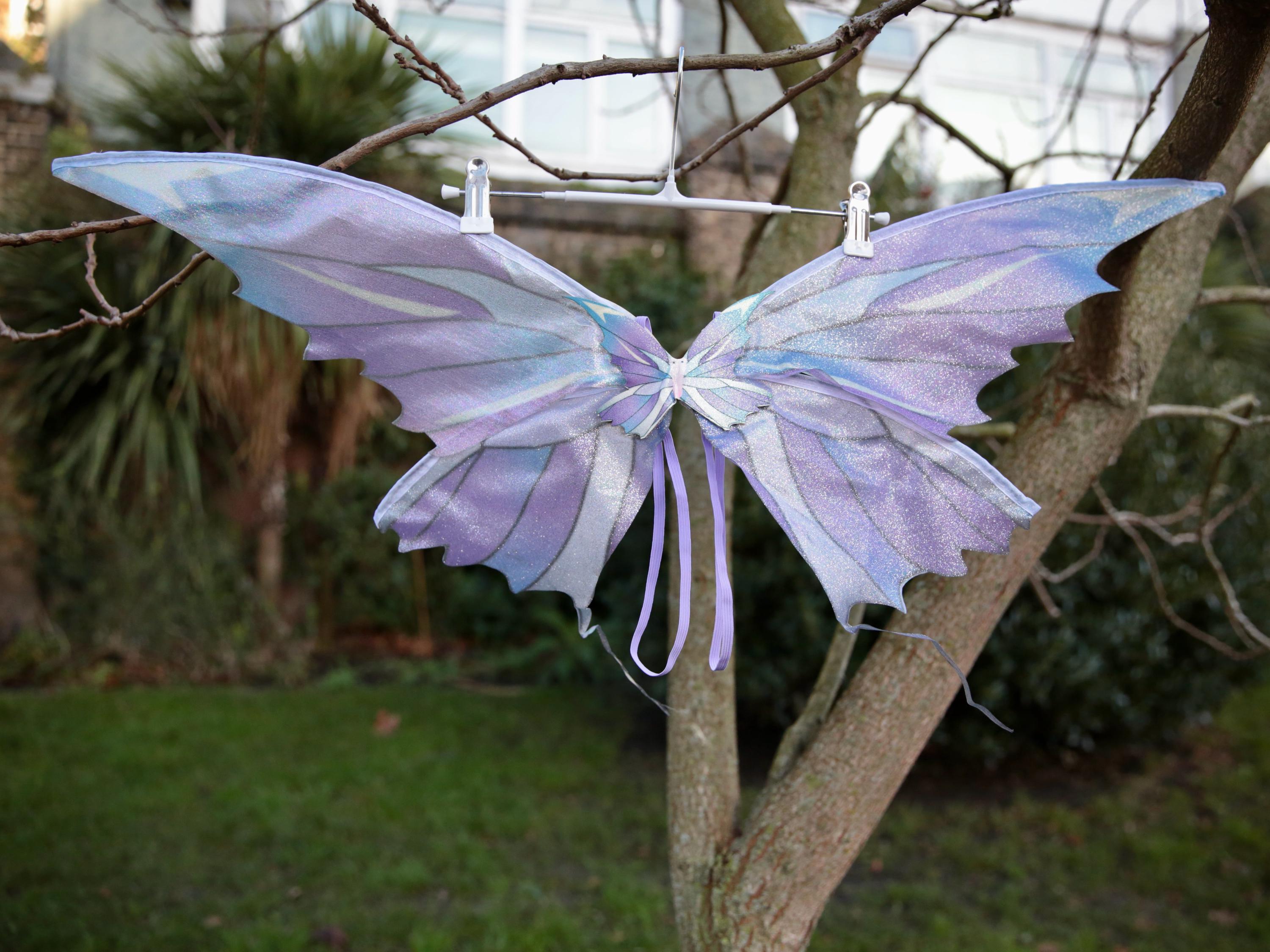 Fairy Wings Purple Sparkle for Adults and Children | Perfect for Fairy Dress-Up & Cosplay and Valentine Day costume.  Butterfly wings.
