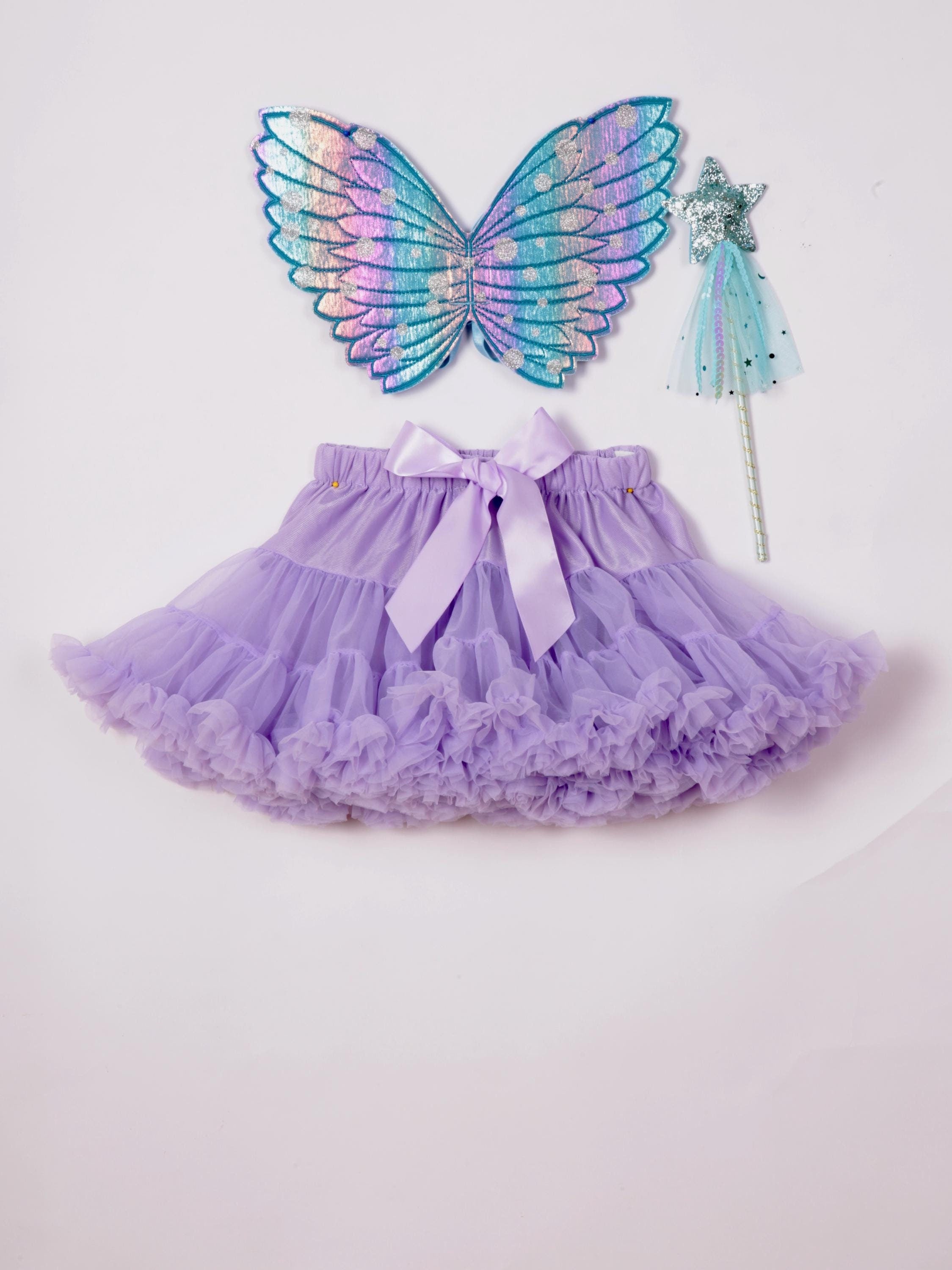 Fairy Wings, wand.  Young children soft rainbow fairy wings - Butterfly wings, rainbow wings, parties, fairy dress up, cake smash.