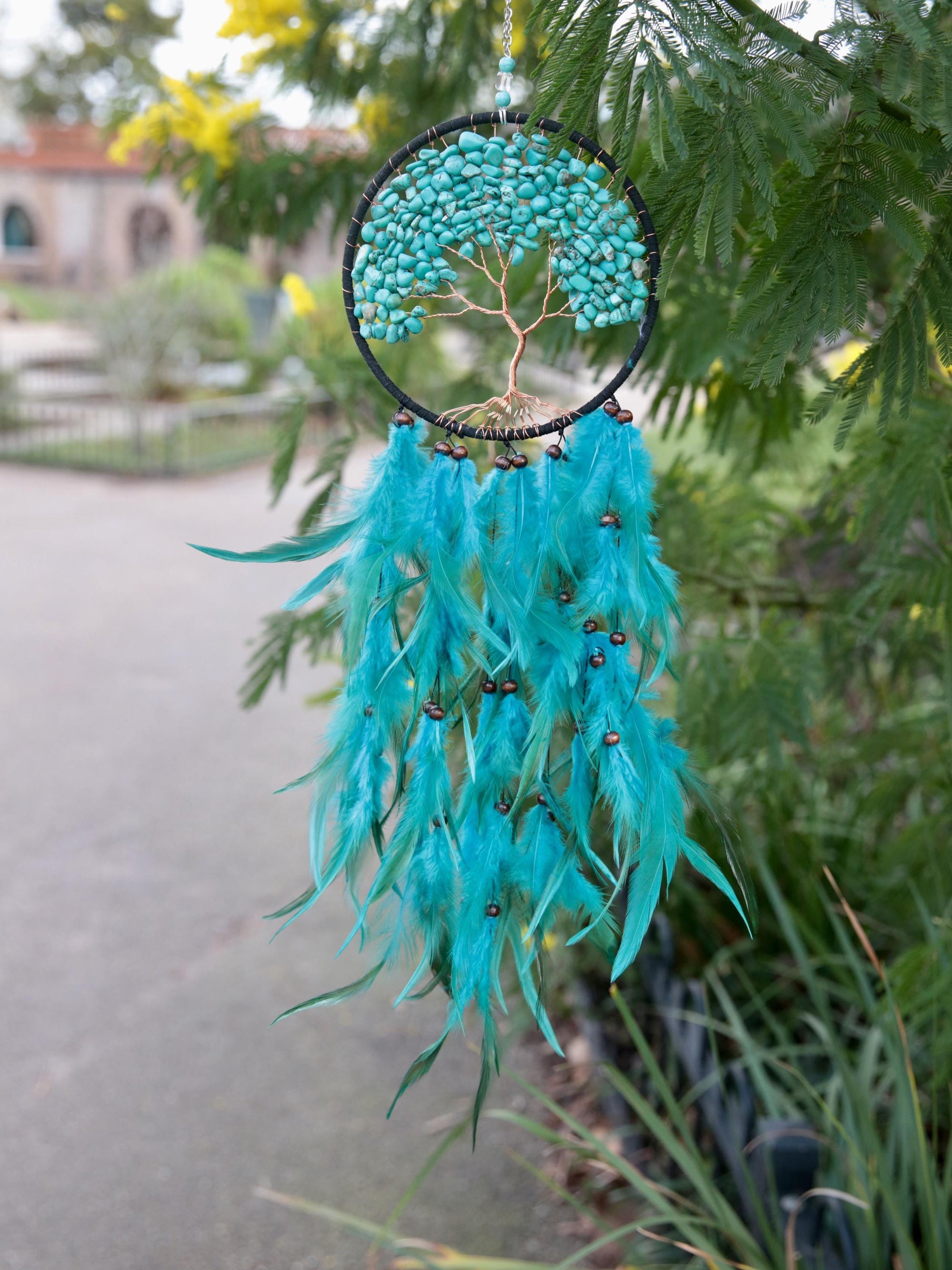 Dreamcatcher. Turquoise Dreamcatcher for Sweet Dreams, home decor, teachers gift, bedroom decor, welcome to new home gift