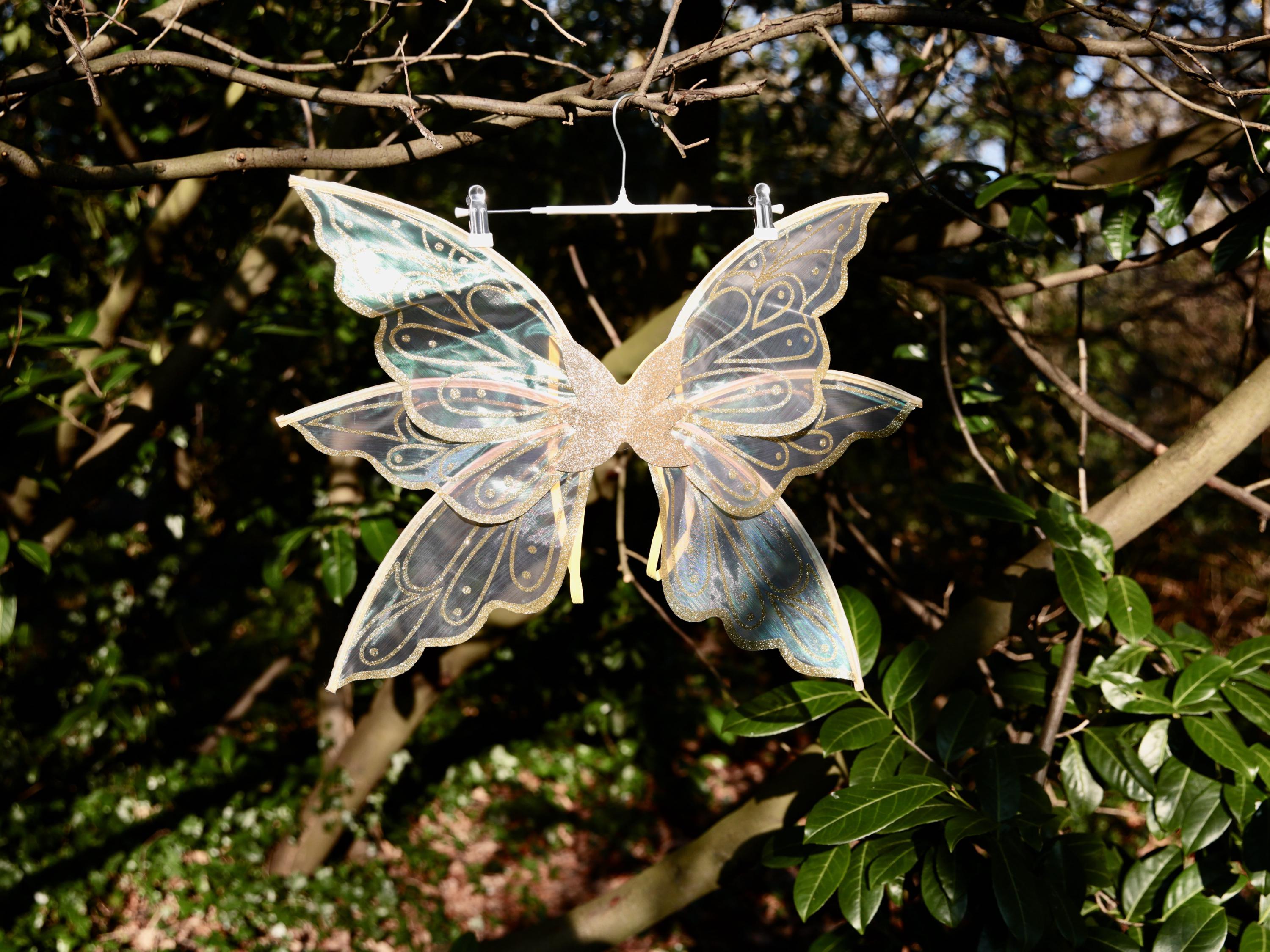 Gold Fairy Wings, Adults and Children. Gold Iridescent fairy wings. Fairy Cosplay,  Butterfly Wings for Woodland theme gatherings.