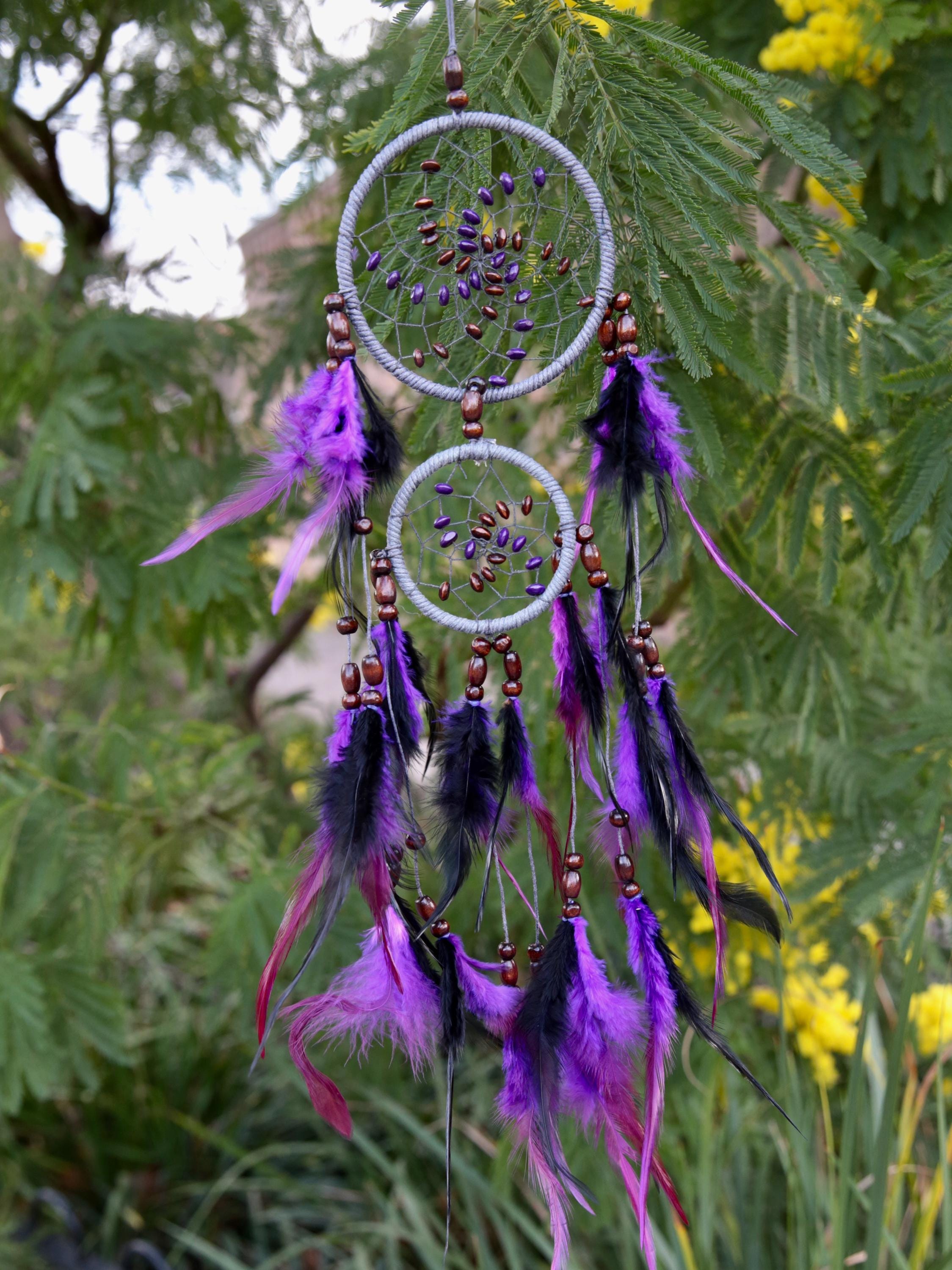 Dream Catcher Purple  hand woven Dream catcher, Boho Wall Decor, Room decor, birthday gift, teachers gift, home decoration