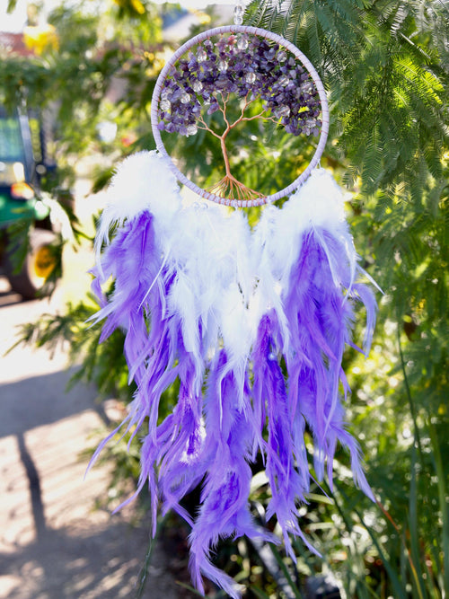 Amethyst Crystal Dreamcatcher