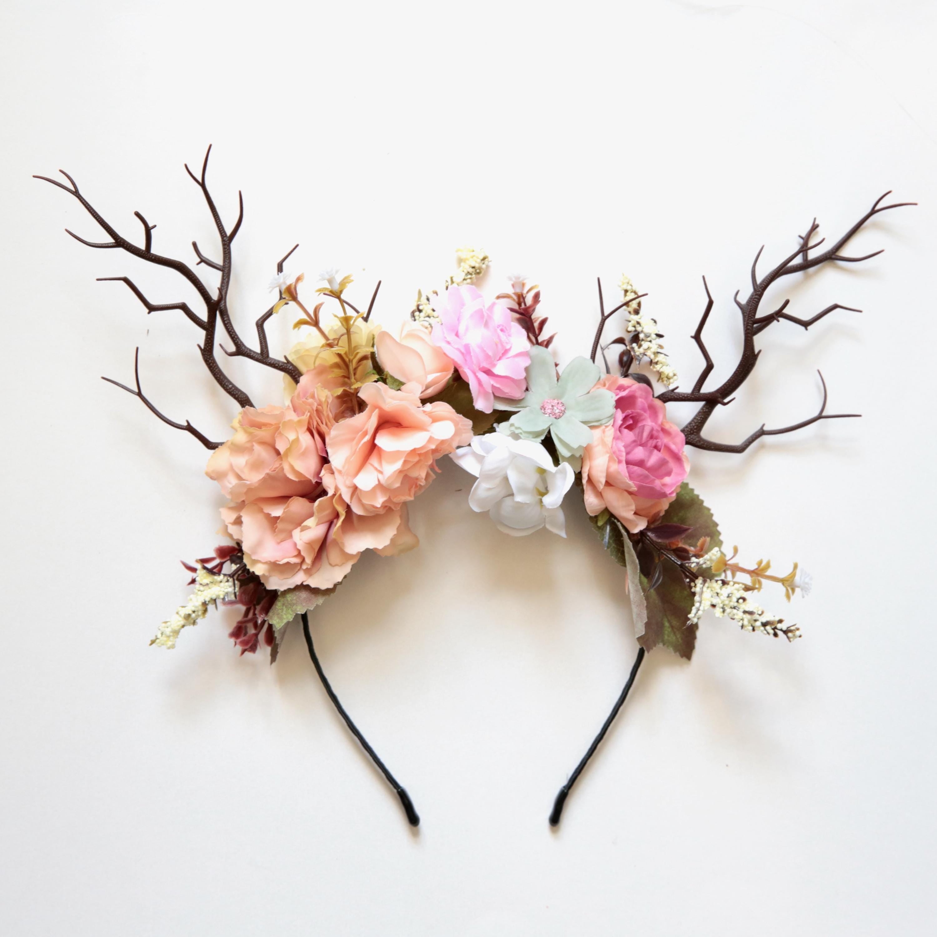Custom Elven Tiara. Beautiful  Fairy Crown, Woodland Tiara, Forest Nymph Crown. Midsummer party, Romantic Bride headdress.
