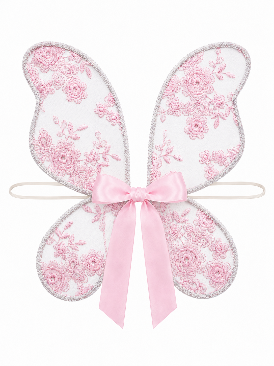 Handmade Pale Pink  Floral Child Fairy Wings | 18 Months–8 Years