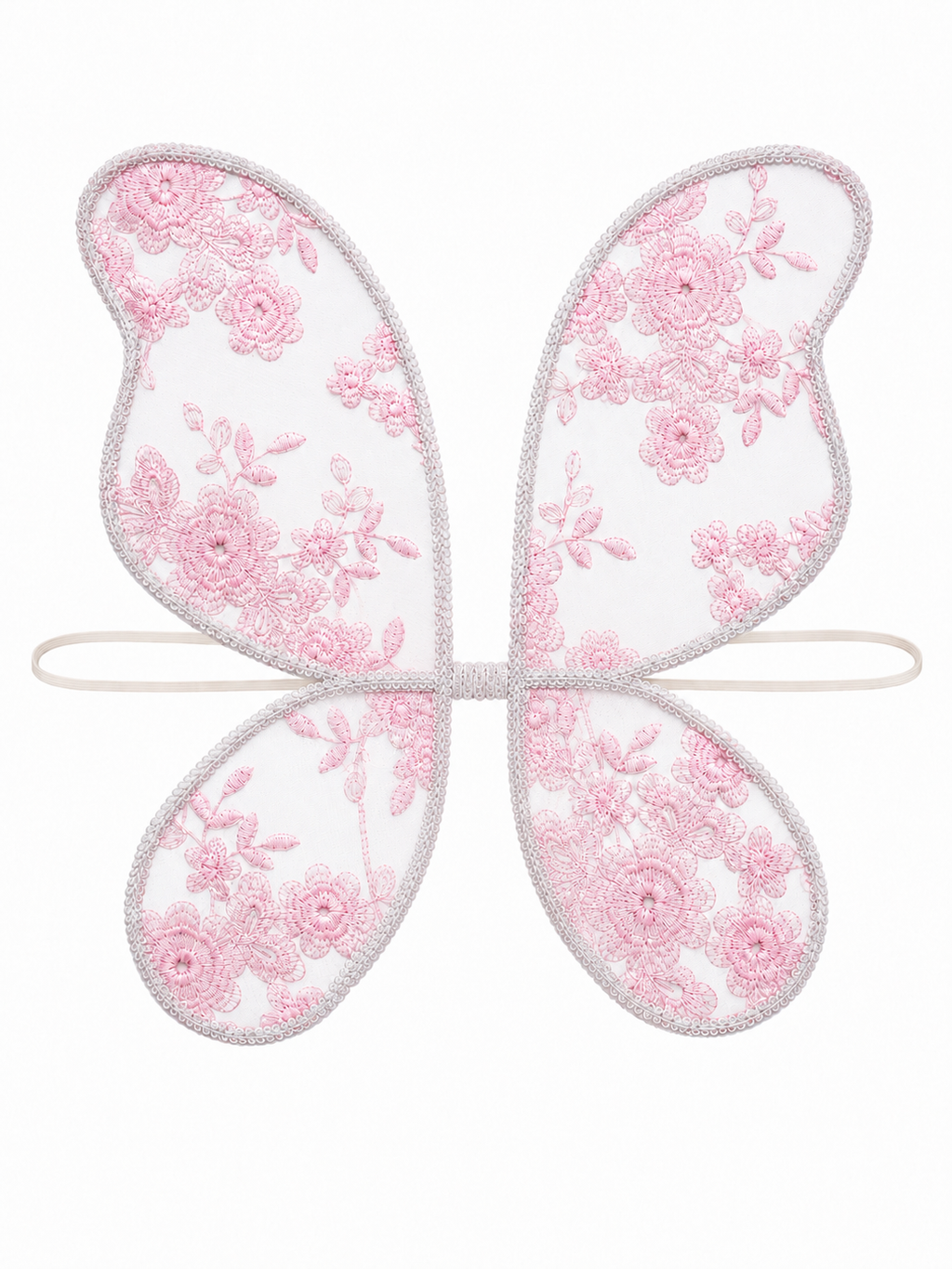 Handmade Pale Pink  Floral Child Fairy Wings | 18 Months–8 Years