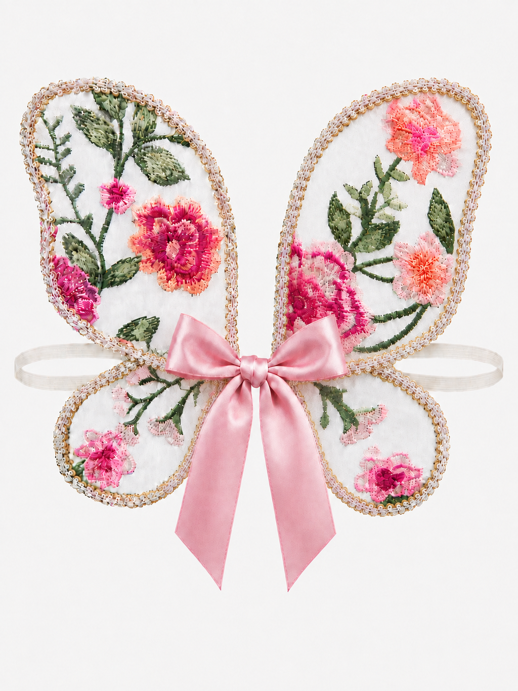 Embroidered Pink Floral Fairy Wings for Babies & Children