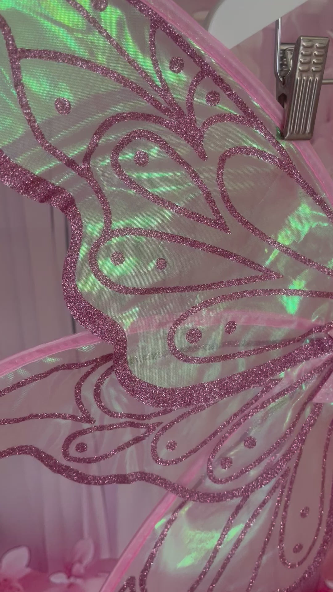 Pearly Pink Iridescent Fairy Wings