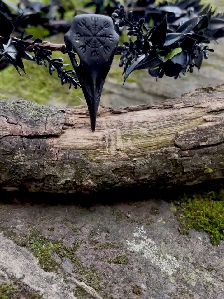 Black Raven Skull Elven Crown