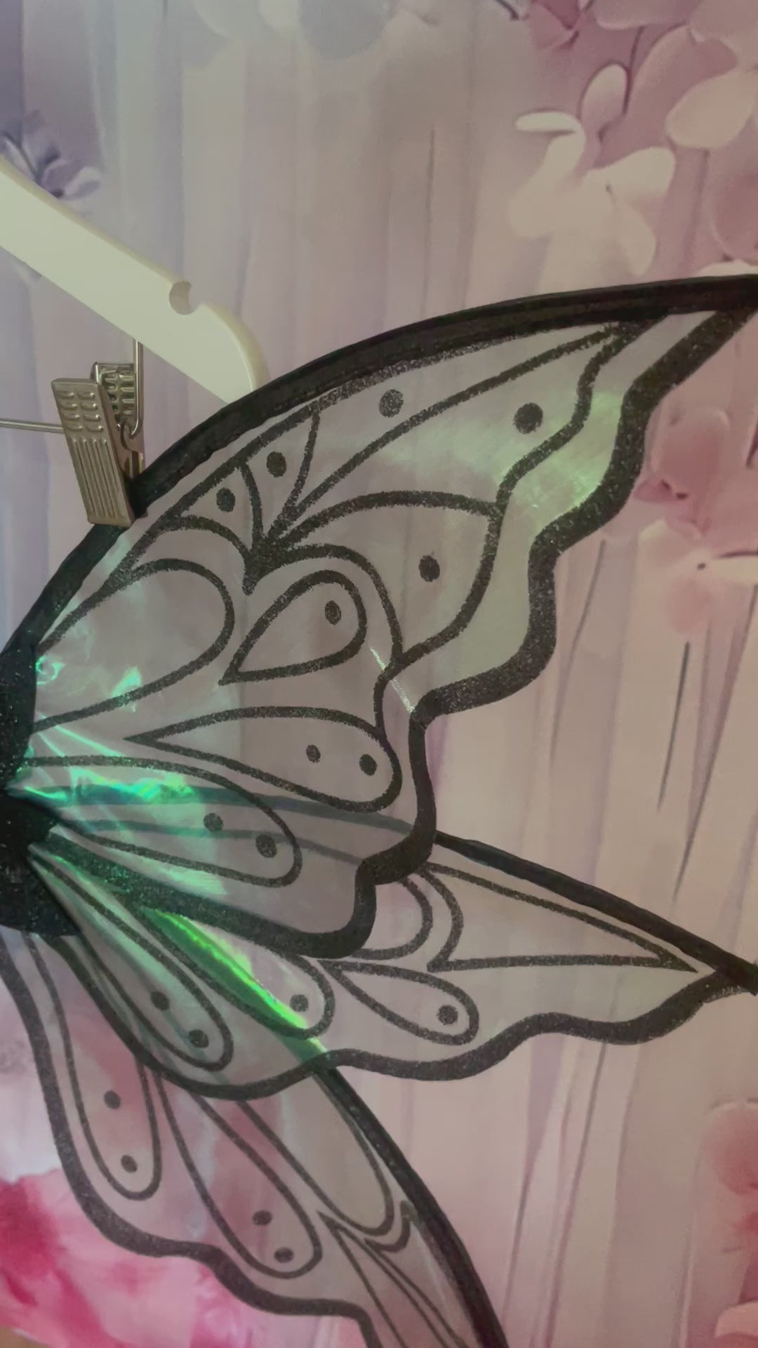 White Fairy Wings  with optional Tutu Skirt.