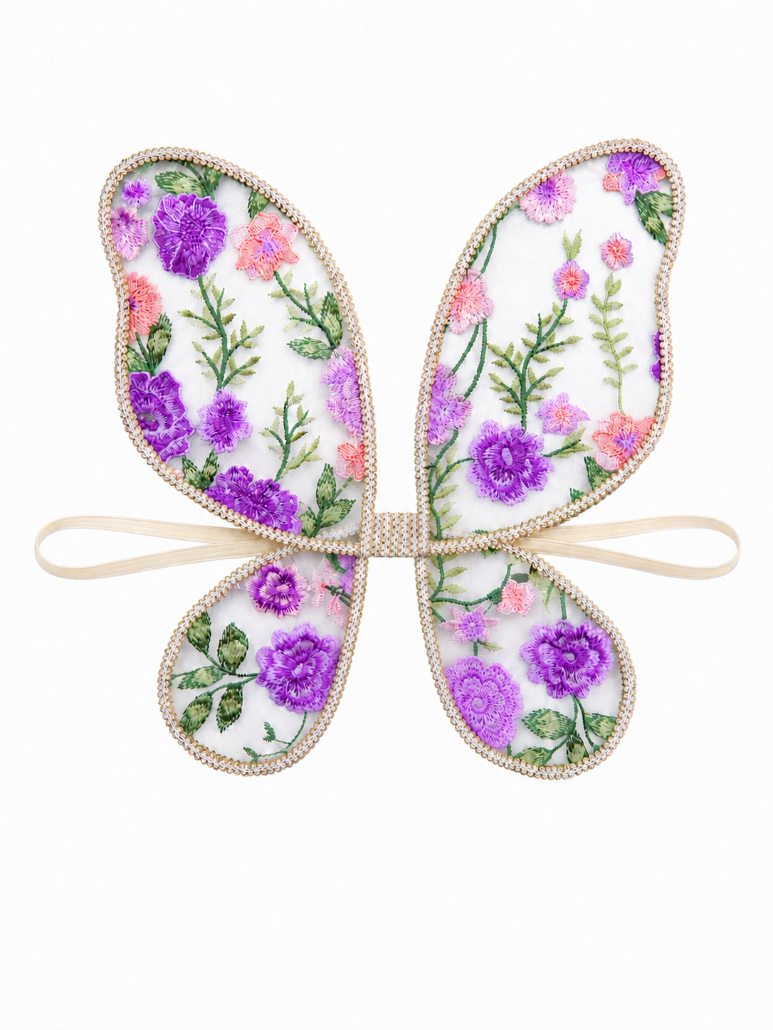 Handmade Lilac and Purple Embroidered Baby Fairy Wings – 6–18 Months