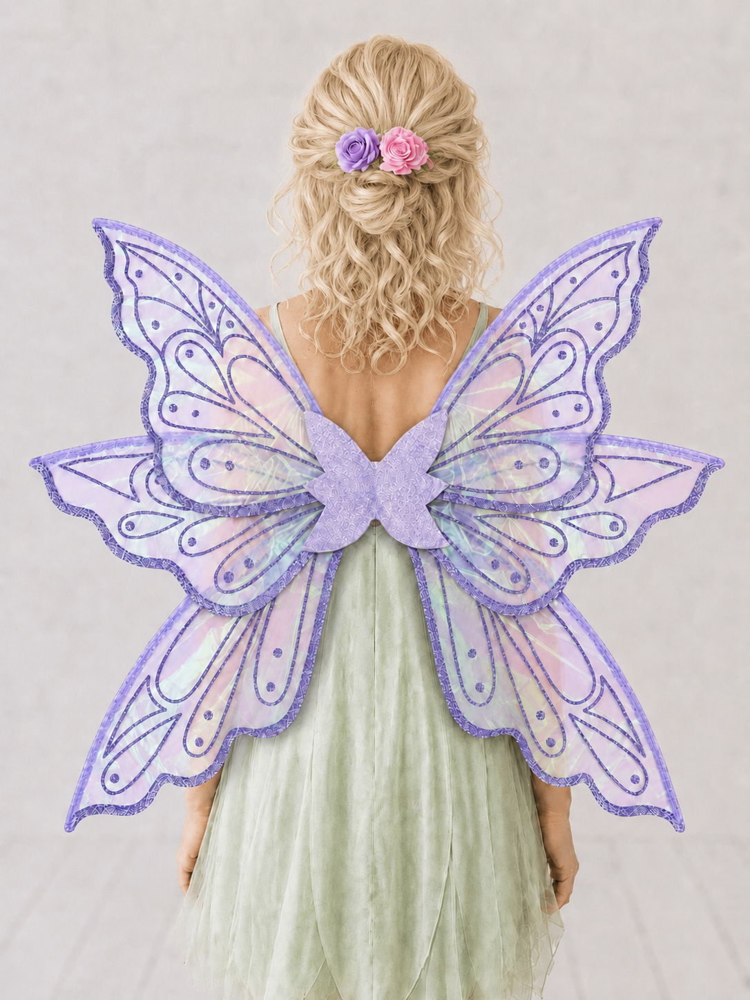 Purple Iridescent Fairy Wings for Adults & Children