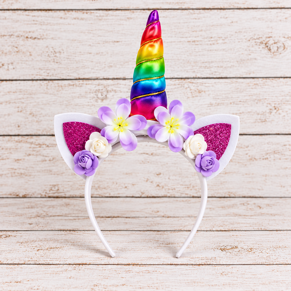 Rainbow Unicorn Costume Set for Girls | Metallic Wings, Colourful Tutu & Floral Horn Headband