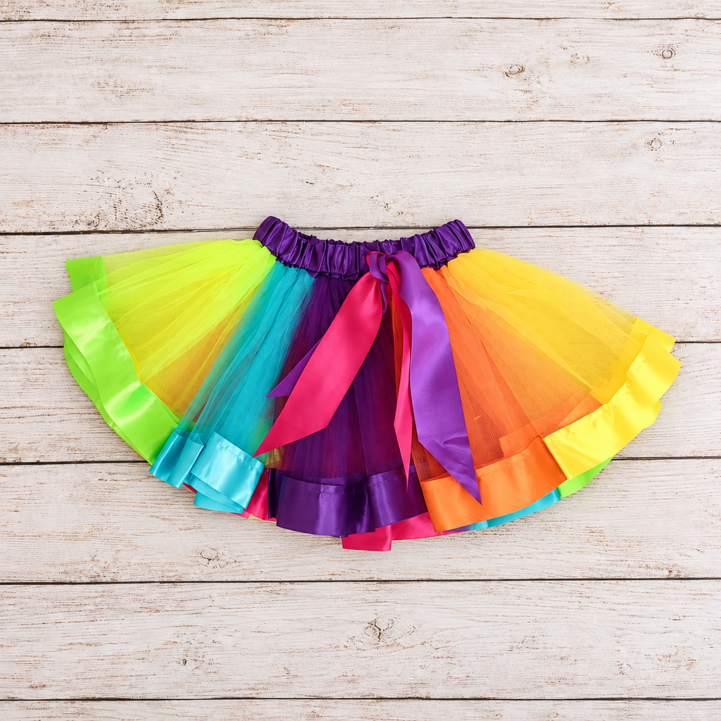 Rainbow Unicorn Costume Set for Girls | Metallic Wings, Colourful Tutu & Floral Horn Headband