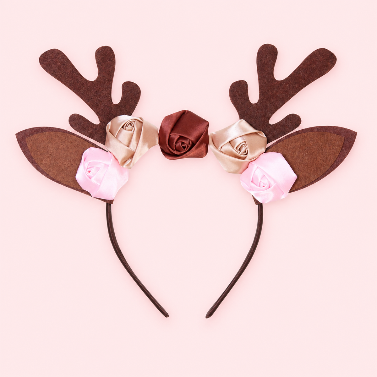Girls’ Reindeer Tutu & Antler Headband Set | Pink Christmas Costume