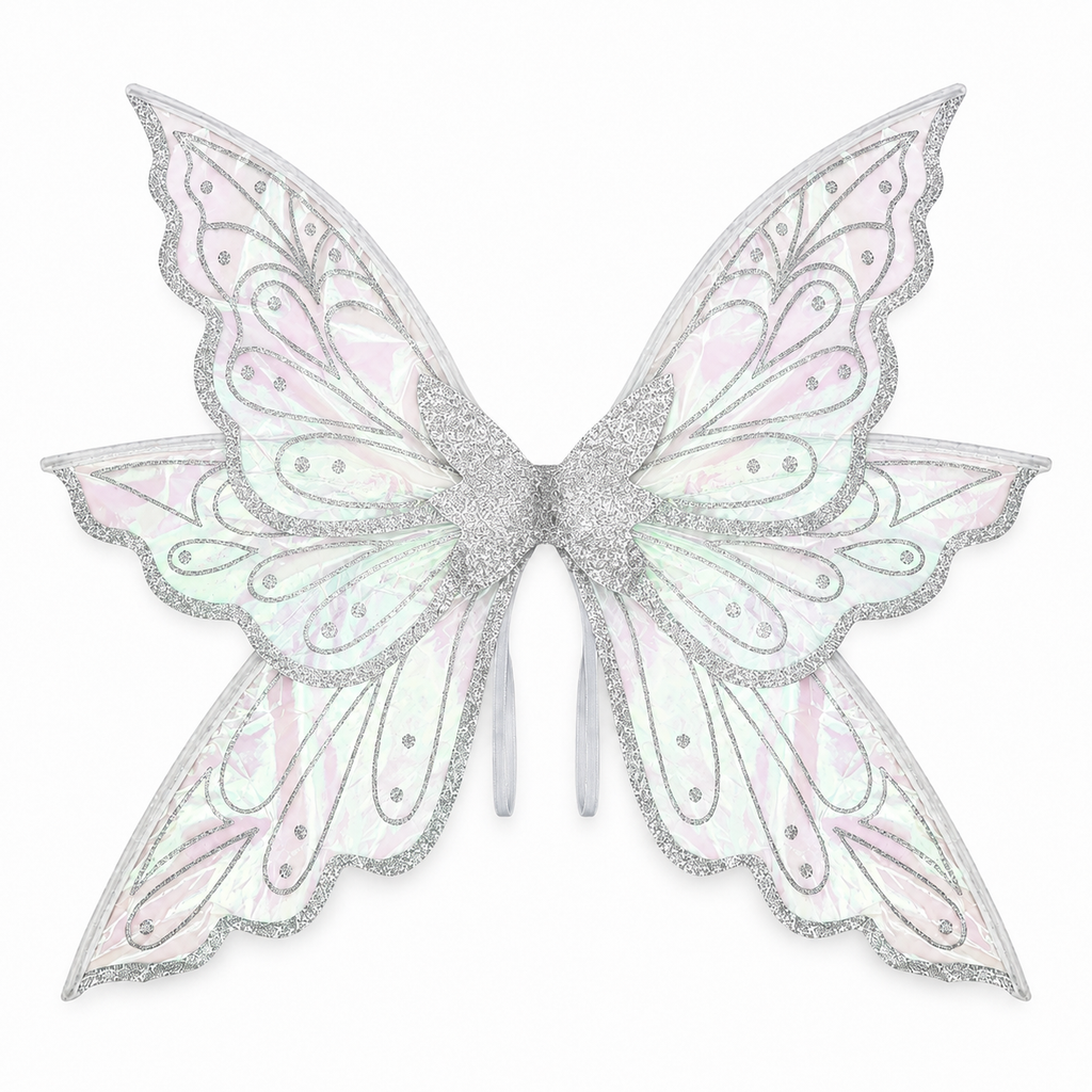 Silver Aurora Iridescent Fairy Wings for Children