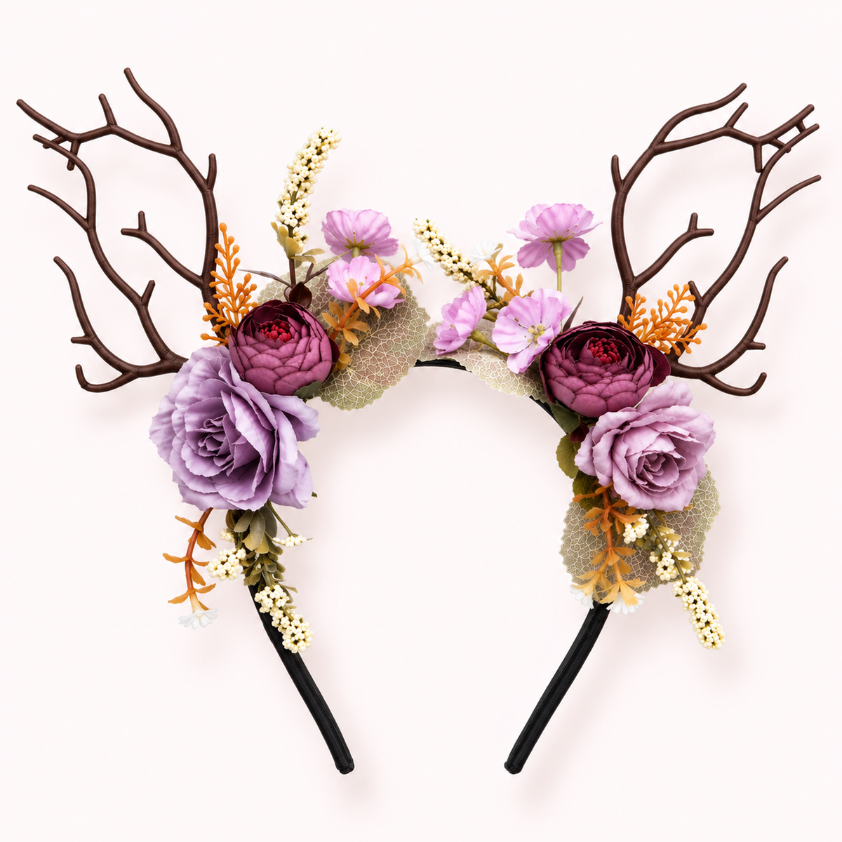 Mori Woodland Antler Crown – Floral Fairy Headband & Forest Headdress