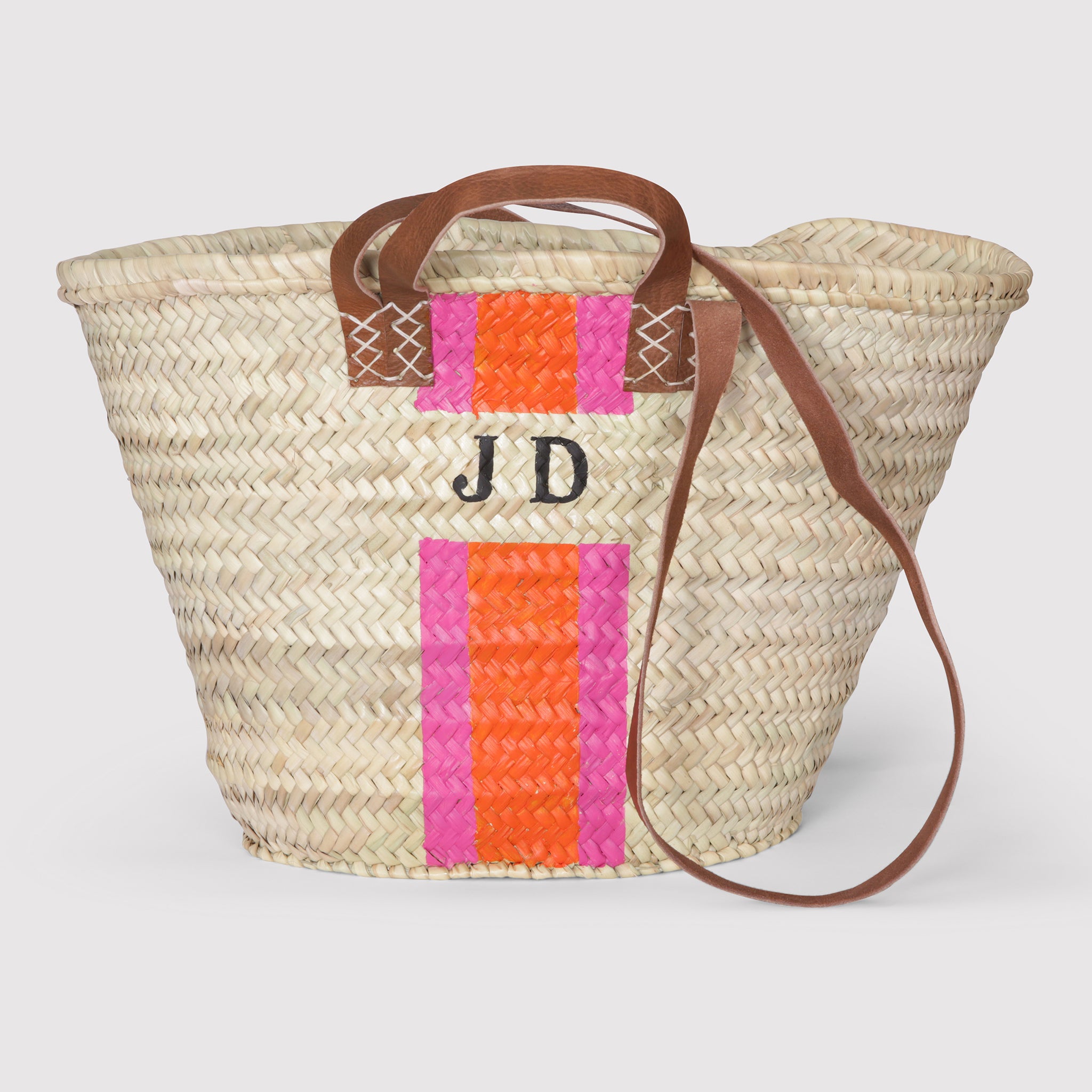 Angelina Double handle French Market Basket with Personalisation