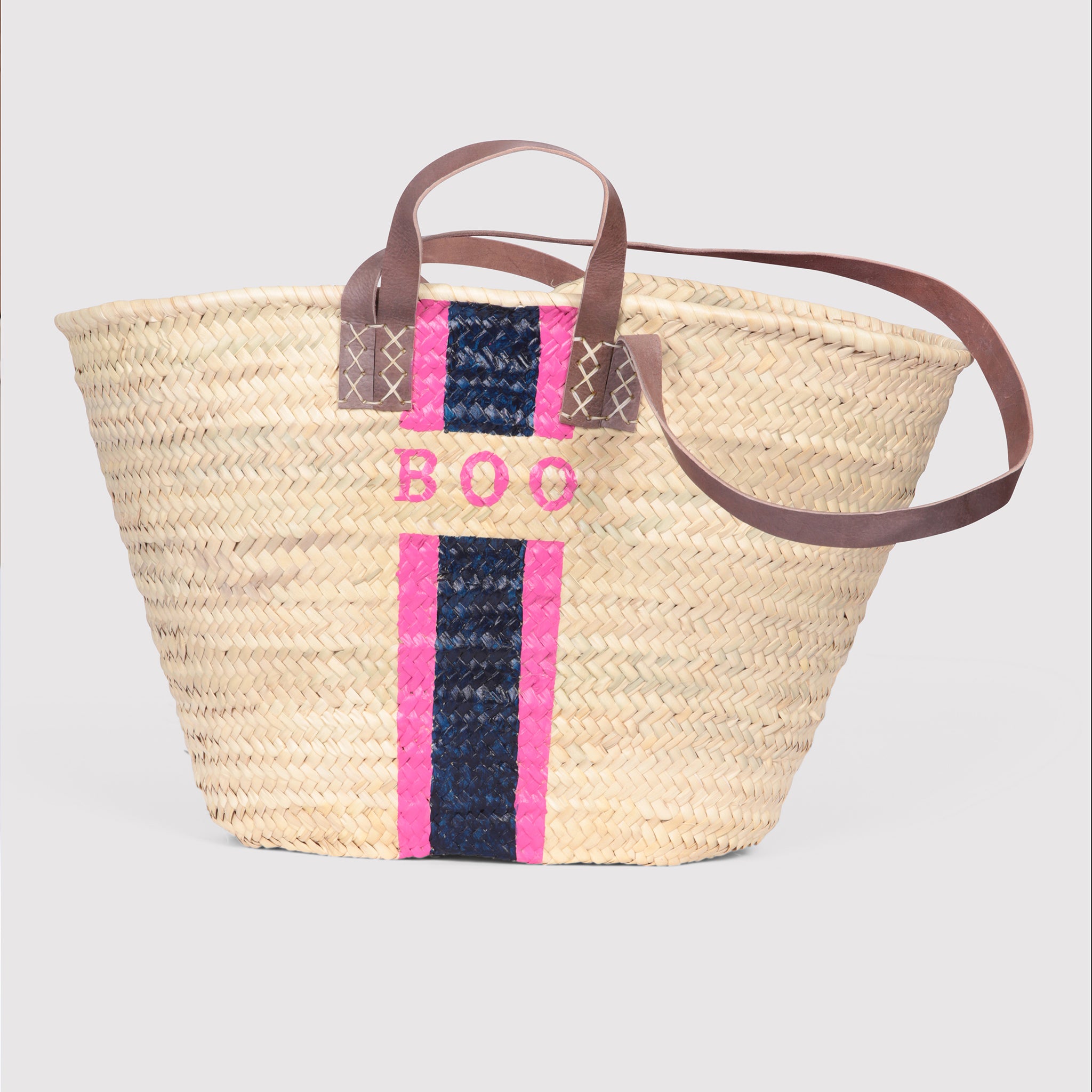 Angelina Double handle French Market Basket with Personalisation