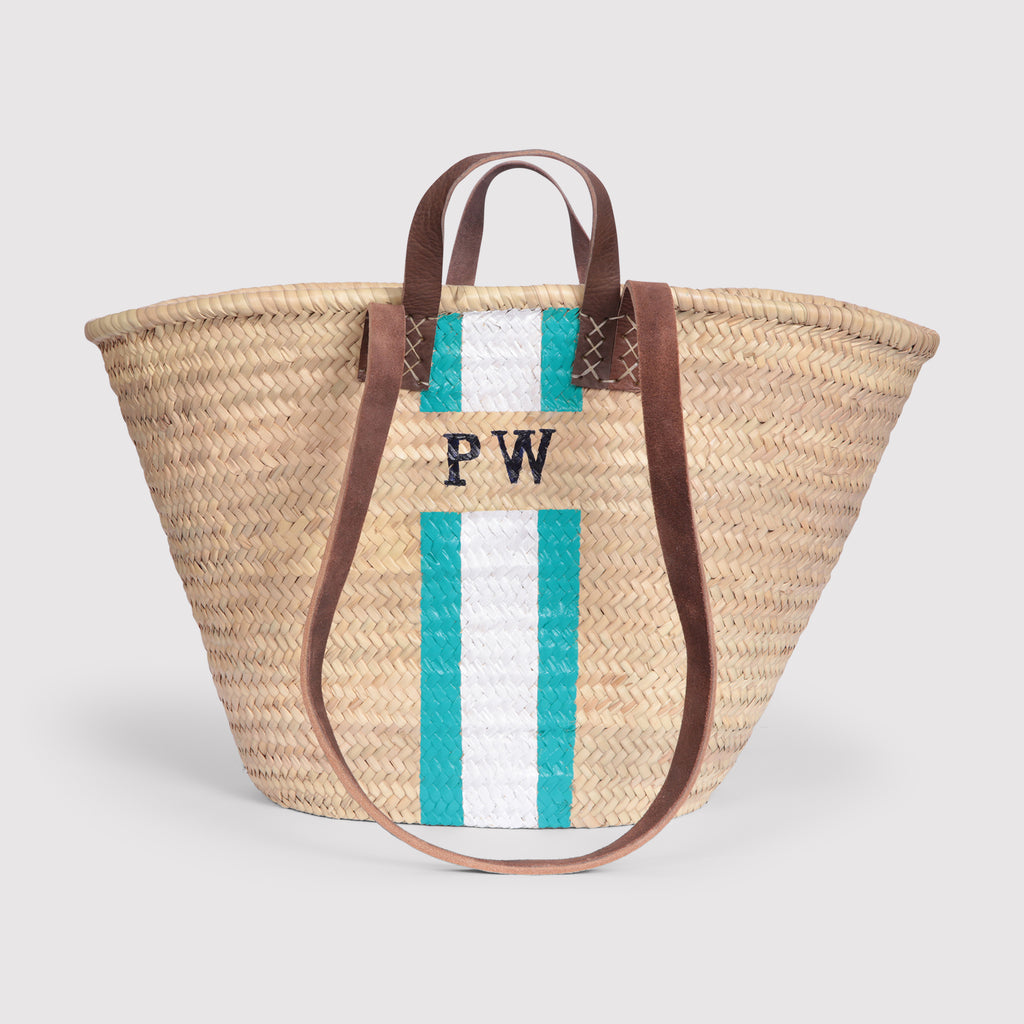 Angelina Double handle French Market Basket with Personalisation