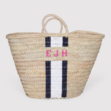 Load image into Gallery viewer, Elisa - Straw handle monogram basket