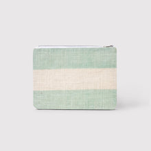 Load image into Gallery viewer, Ophelia - Pretty Pastel Green Clutch/ Pouch with Tassel and Sequins Words