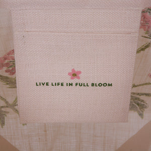 Nyra - Deep Pink Flower Design, Jute Bag