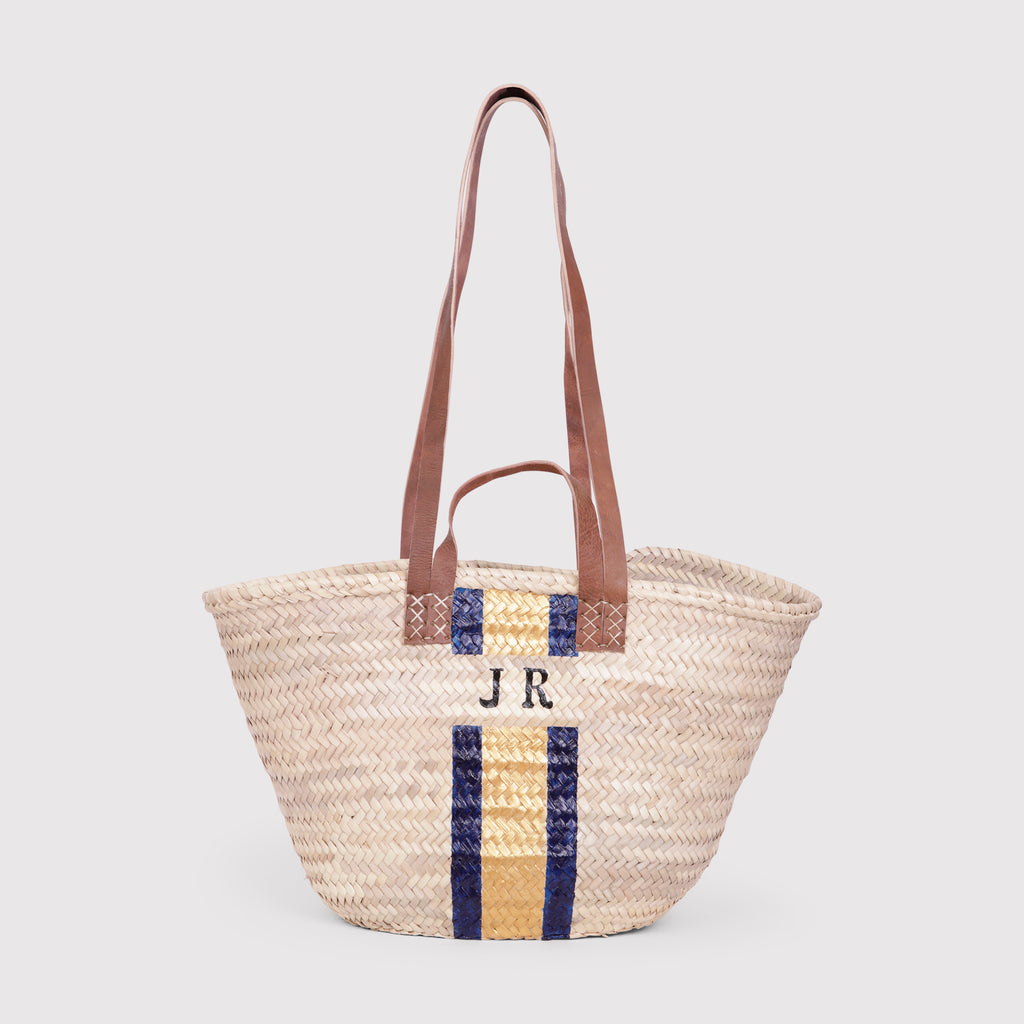 Angelina Double handle French Market Basket with Personalisation