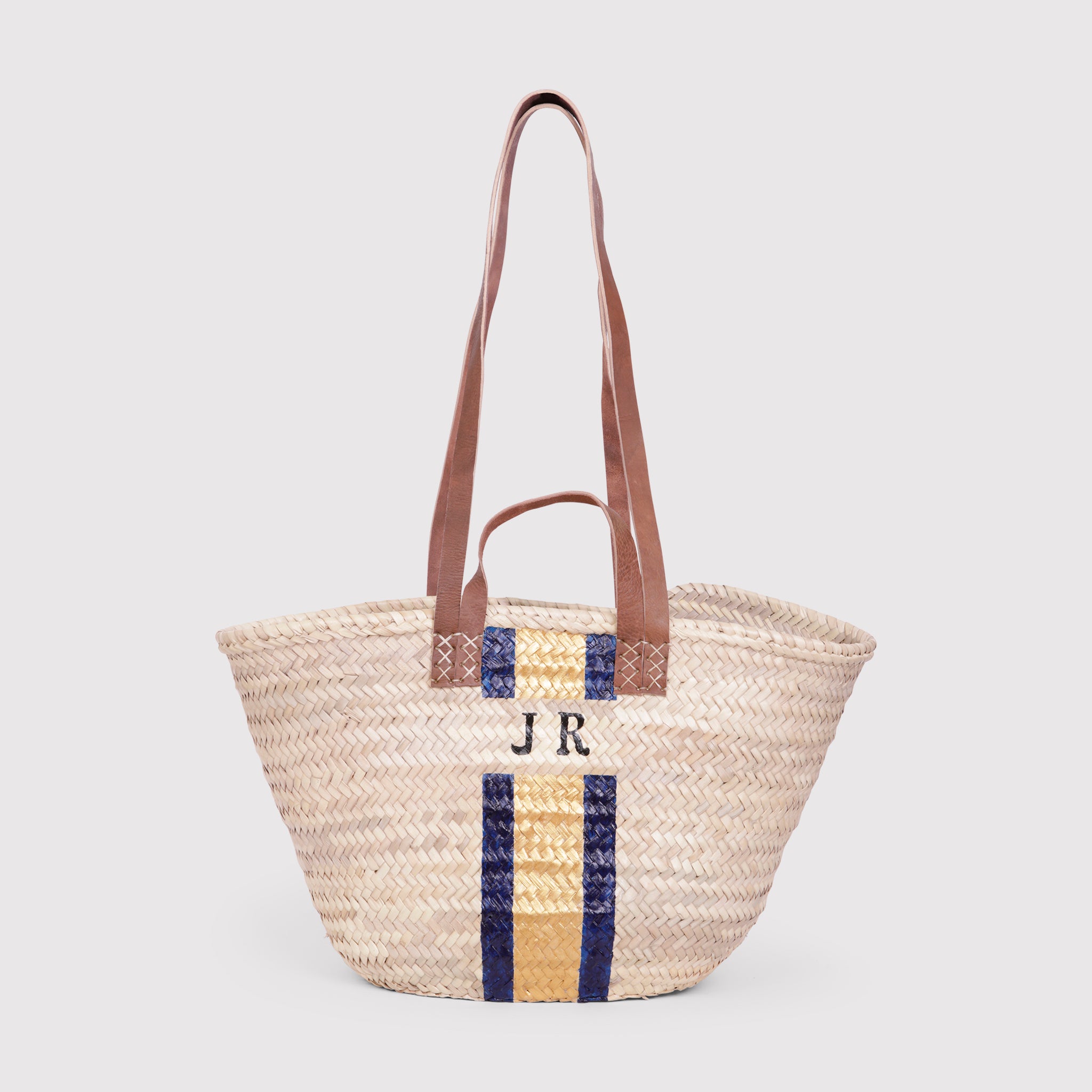 Angelina Double handle French Market Basket with Personalisation