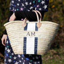 Load image into Gallery viewer, Chloe Basket - Natural Pink handled straw basket