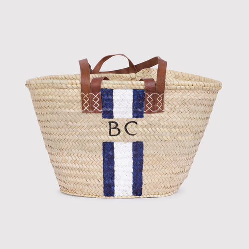 Angelina Double handle French Market Basket with Personalisation