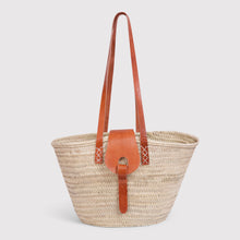 Load image into Gallery viewer, Hattie Market Basket with long handles and over security strap