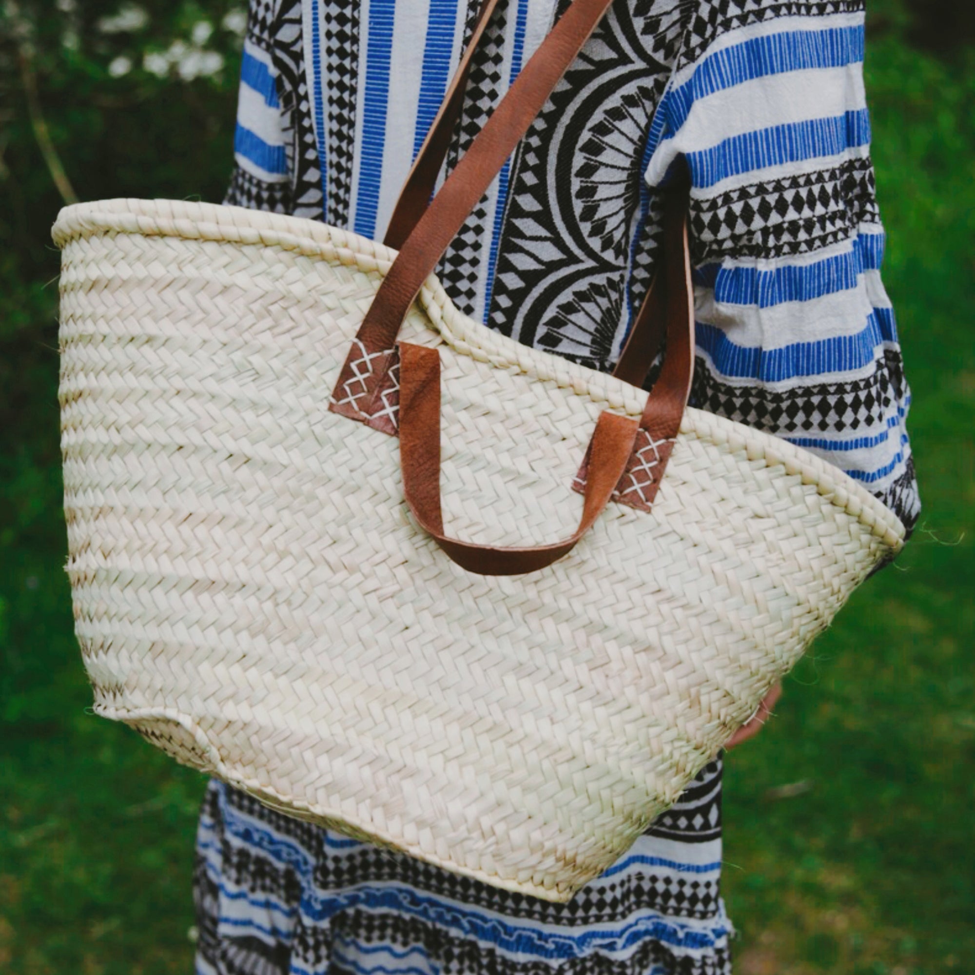 Justine- Double handle market basket (No personalisation)